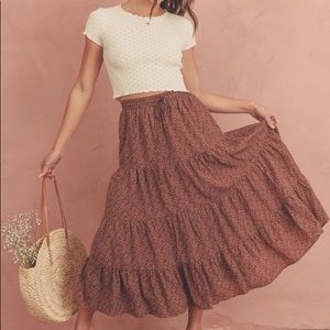 Breath of Youth Papermoon Natalie Midi skirt